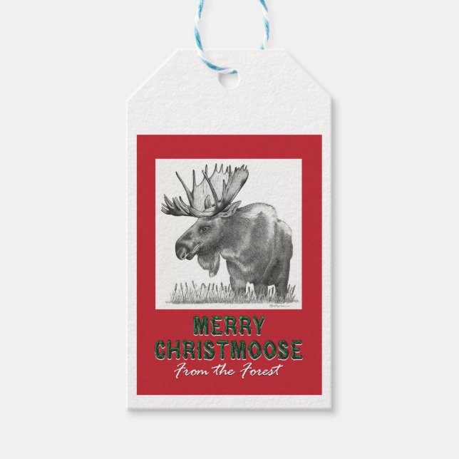 Étiquettes-cadeau Joyeux Christmoose (Devant)