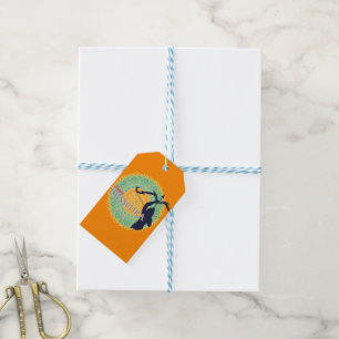 Étiquettes-cadeau Joyeux Dussehra Lord Ram avec Bow & Arrow Chakra B