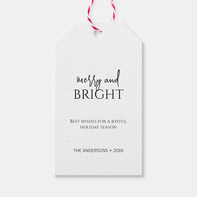 Étiquettes-cadeau Joyeux et Joyeux Noël (Devant)