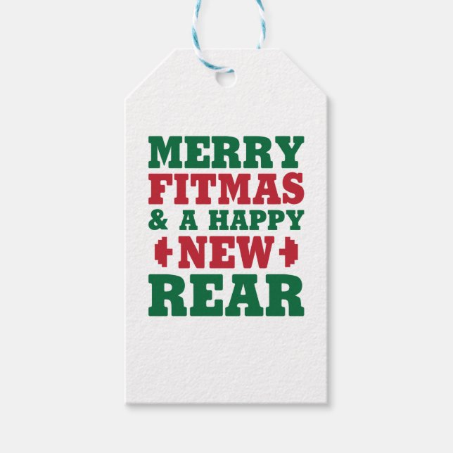 Étiquettes-cadeau Joyeux Fitmas (Devant)