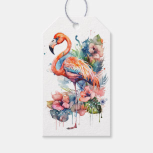 Étiquettes-cadeau Joyeux Flamant rose d'anniversaire