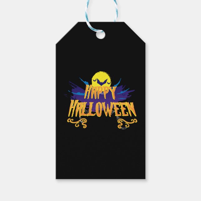 Étiquettes-cadeau Joyeux Halloween (Devant)