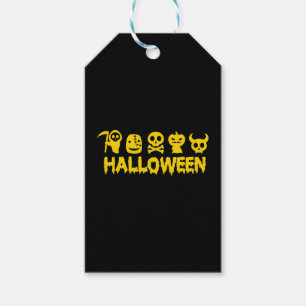 Étiquettes-cadeau Joyeux Halloween avec Symboles d'Halloween