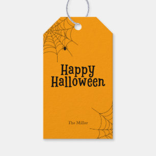 Étiquettes-cadeau Joyeux Halloween Éffrayant Spider