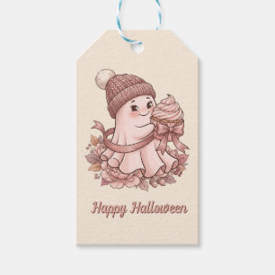 Étiquettes-cadeau Joyeux Halloween Mignon Récolte d'Automne Fantôme 