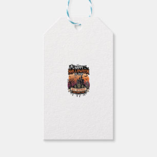 Étiquettes-cadeau Joyeux Halloween Vous Maison Hantée Squelette Chau