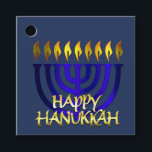 Étiquettes Cadeau Joyeux Hanoukka Menorah Blue<br><div class="desc">Joyeux Hanoukka Menorah Blue</div>