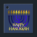 Étiquettes Cadeau Joyeux Hanoukka Menorah Blue<br><div class="desc">Joyeux Hanoukka Menorah Blue</div>