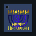 Étiquettes Cadeau Joyeux Hanoukka Menorah Blue<br><div class="desc">Joyeux Hanoukka Menorah Blue</div>