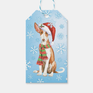 Étiquettes-cadeau Joyeux Howlidays Ibizan Hound