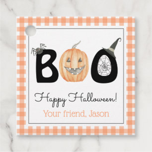 Étiquettes Cadeau Joyeux Jour de Boo Trick ou Traiter Halloween