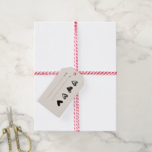 Étiquettes-cadeau joyeux jour des valentines, rose et rouge, coeurs