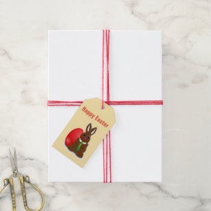 Étiquettes-cadeau Joyeux lapin au chocolat de Pâques
