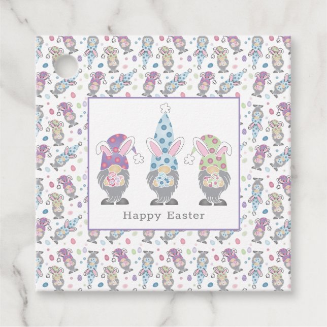 Étiquettes Cadeau Joyeux lapin de Pâques (Devant)