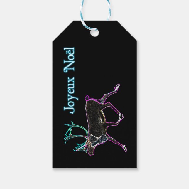 Étiquettes-cadeau Joyeux Noё l - Caribou électrique (Devant)