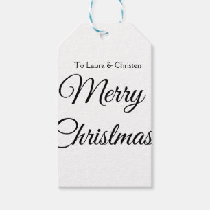 Étiquettes-cadeau Joyeux Noël ajoutez nom texte personnalisé cadeau