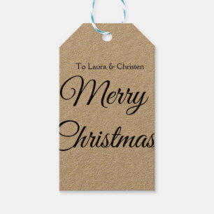 Étiquettes-cadeau Joyeux Noël ajoutez nom texte personnalisé cadeau