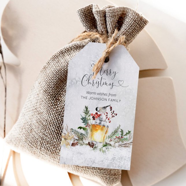 Étiquettes-cadeau Joyeux Noël aquarelle personnalisé (Créateur téléchargé)