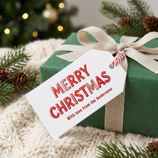 Étiquettes-cadeau Joyeux Noël Art Populaire Nordique Fêtes