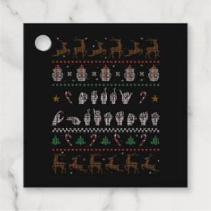 Étiquettes Cadeau Joyeux Noël - ASL American Sign Language II