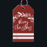 Étiquettes-cadeau Joyeux Noël Berry Feuille Wreath Tags cadeaux<br><div class="desc">Joyeux Noël.</div>