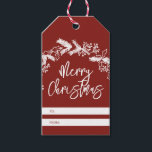 Étiquettes-cadeau Joyeux Noël Berry Feuille Wreath Tags cadeaux<br><div class="desc">Joyeux Noël.</div>