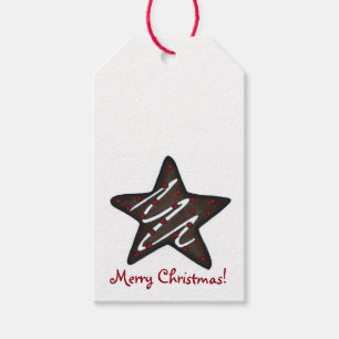 Étiquettes-cadeau Joyeux Noël Chocolat Peppermenthe Star Cookie