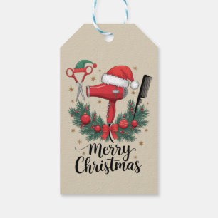 Étiquettes-cadeau Joyeux Noël Coiffeur Coiffeuse Noël Cheveux
