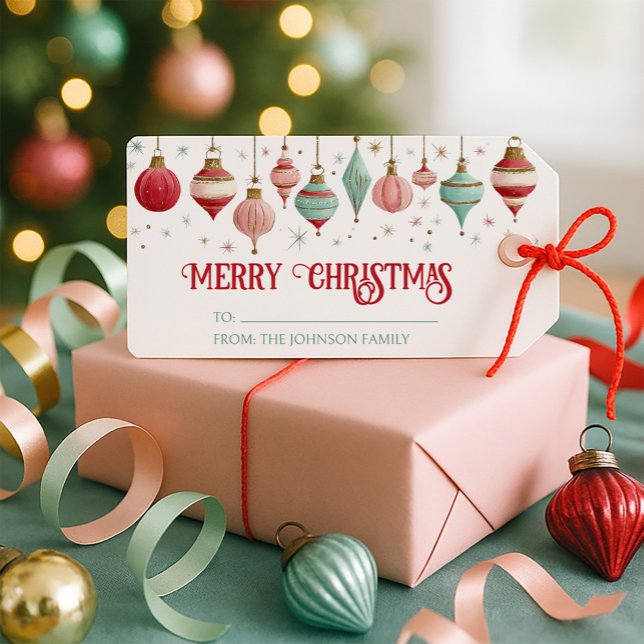 Étiquettes-cadeau Joyeux Noël coloré (Créateur téléchargé)
