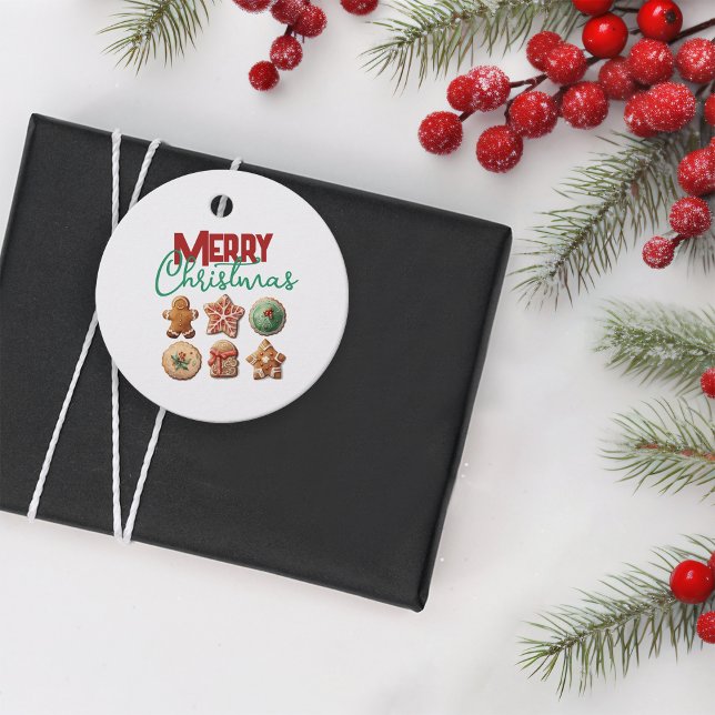 Étiquettes Cadeau Joyeux Noël Cookie Exchange Fête de Fête (Créateur téléchargé)