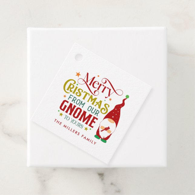 Étiquettes Cadeau Joyeux Noël De Notre Gnome À Votre (En situation)