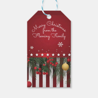 Étiquettes-cadeau Joyeux Noël de (votre famille)