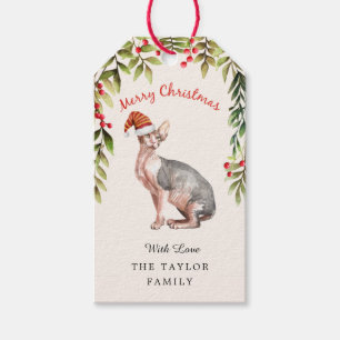 Étiquettes-cadeau Joyeux Noël Donskoy Amoureux de les chats