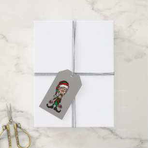 Étiquettes-cadeau Joyeux Noël effrayant Elf