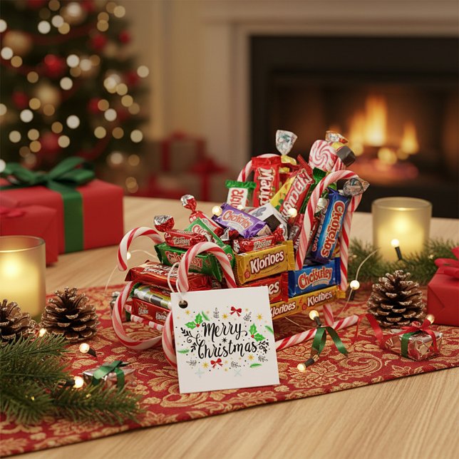 Étiquettes Cadeau Joyeux Noël festif (Créateur téléchargé)