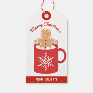Étiquettes-cadeau Joyeux Noël Gingerbread Cookie Tags cadeaux
