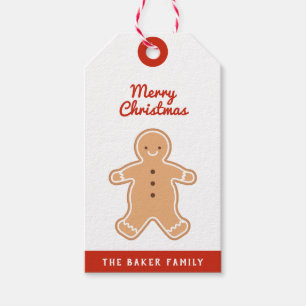 Étiquettes-cadeau Joyeux Noël Gingerbread Cookie Tags cadeaux