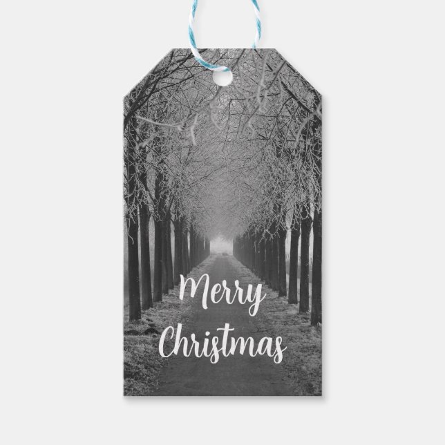 Étiquettes-cadeau Joyeux Noël hiver, (Devant)
