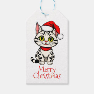 Étiquettes-cadeau Joyeux Noël Kitty Cat