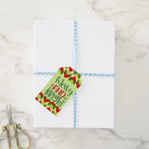 Étiquettes-cadeau Joyeux Noël lumineux 