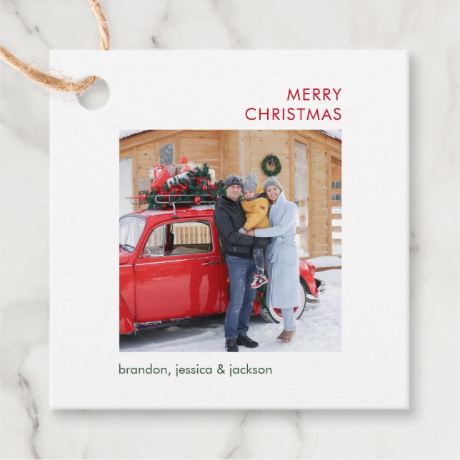 Étiquettes Cadeau Joyeux Noël minime photo (Devant)