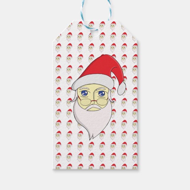Étiquettes-cadeau Joyeux Noël Père Noël (Devant)
