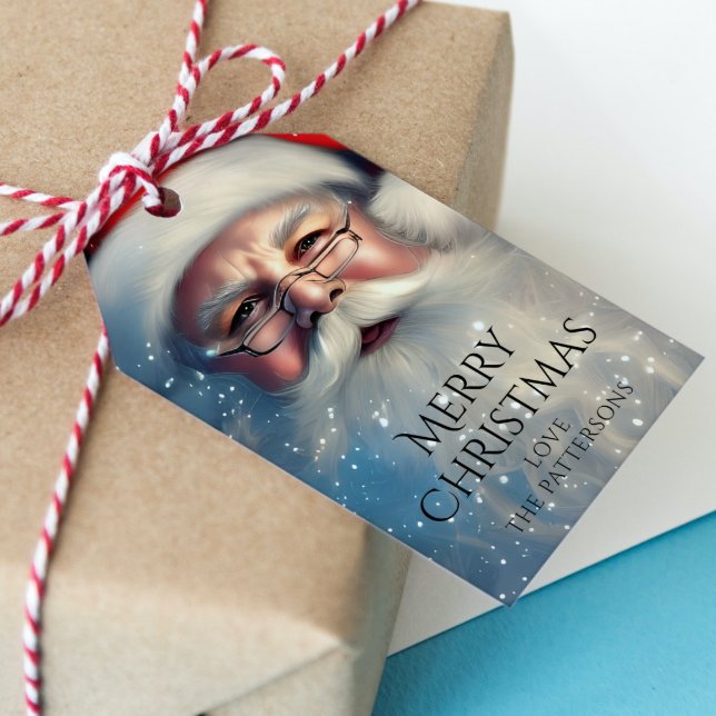 Étiquettes-cadeau Joyeux Noël Père Noël Festive Vacances d'hiver (Créateur téléchargé)