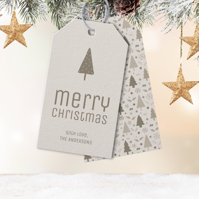 Étiquettes-cadeau Joyeux Noël personnalisé (Merry Christmas Personalized Gift Tags)