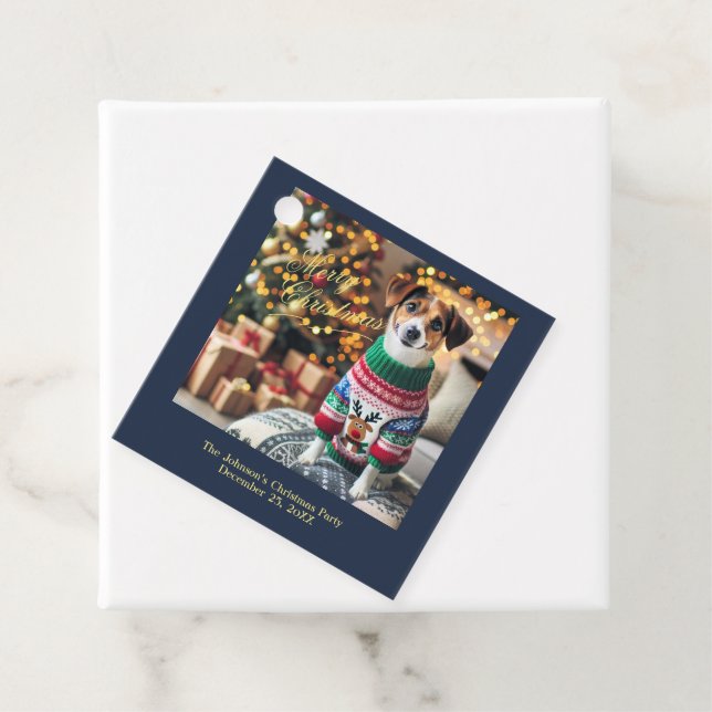 Étiquettes Cadeau Joyeux Noël photo (En situation)