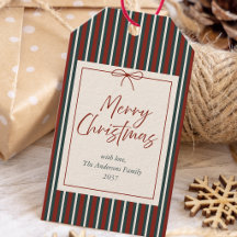 Joyeux Noël rayé rouge et vert