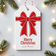 Joyeux Noël Ruban Coquette Rouge Nom