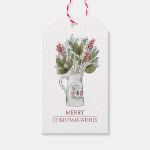 Étiquettes-cadeau Joyeux Noël rustique Fêtes de Noël
