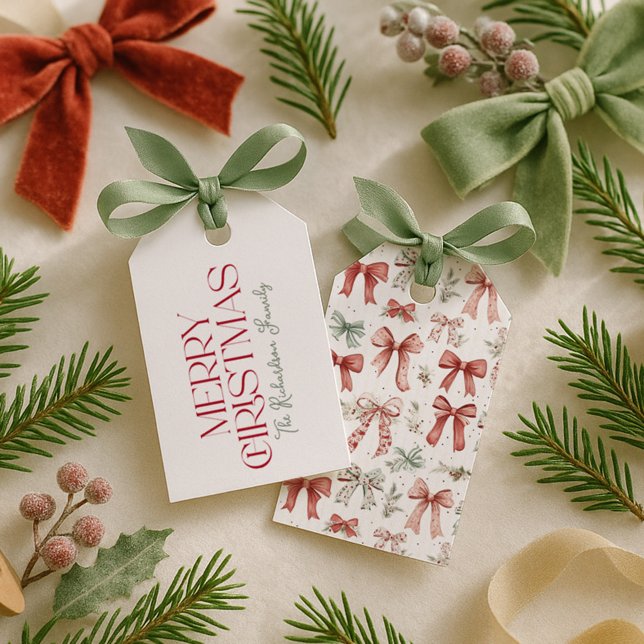 Étiquettes-cadeau Joyeux Noël Script (Créateur téléchargé)