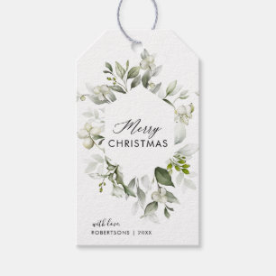 Étiquettes-cadeau Joyeux Noël Tags cadeaux Botanical Greenery